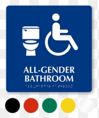 Clipart Bathroom Sign - All Gender Signs Emoji