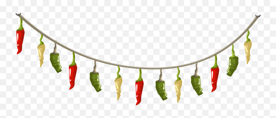 Peppers Spices Hanging - Chile Lights Clip Art Emoji,Hot Pepper Emoji
