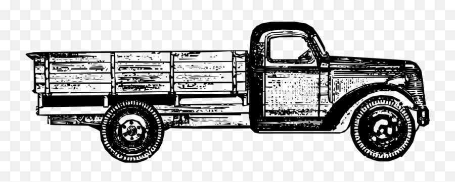 Truck Transportation Shipping - Old Truck Vector Png Emoji,Pickup Truck Emoji