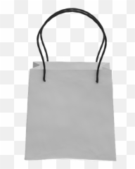 White Shopping Bag Front View - Tote Emoji