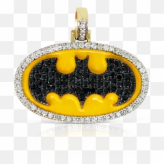 10k Yellow Gold Black Bat Pendant 0 - Pendant Emoji,Chain Emoji
