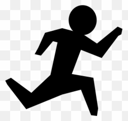 Running Man Clip Art At Clipart Library - Black And White Person Emoji