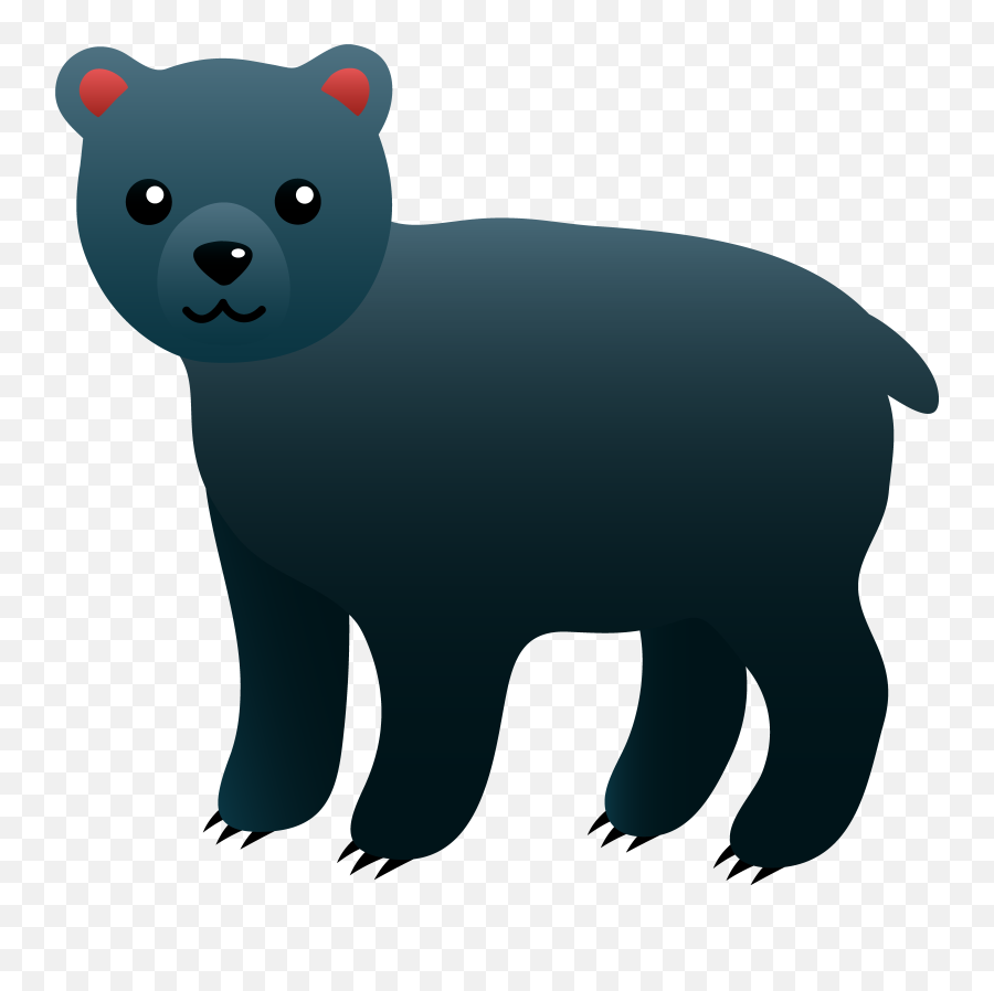 Library Of Cute Black Bear Svg Black - Clip Art Black Bears Emoji,Bear Black And White Emoji
