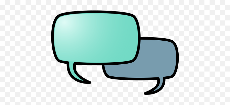 Speech Bubbles Vector Image - Texting Clip Art Emoji,Thought Balloon Emoji