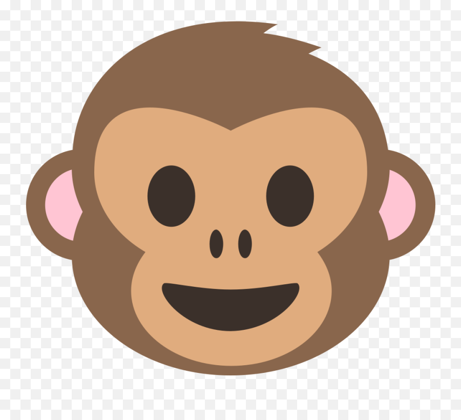 Emojione 1f435 - Monkey Face Cartoon Png Emoji,Emojis For Discord