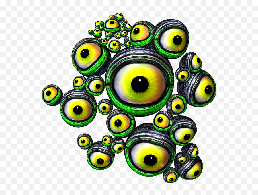 Eyeballs Eyes Creature Sight Monster - Eyeball Monster Cartoon Emoji,Googly Eyes Emoji