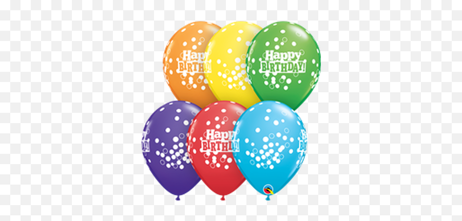 36 Q Clear With White Happy Birthday Confetti Print 2 - Qualatex Happy Birthday Latex Balloons Emoji,Confetti Ball Emoji
