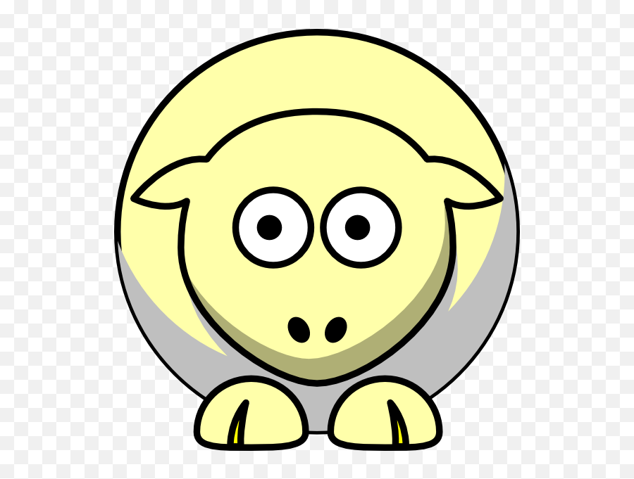 Sheep Looking Right Clip Art At Clkercom - Vector Clip Art Faciles Dibujos De Vacas Emoji,Sheep Emoticon