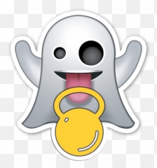 Pin På Klistermärke - Ghost Emoji
