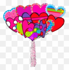 Ballons Picsartchallenge Hearts Dots - Clip Art Emoji