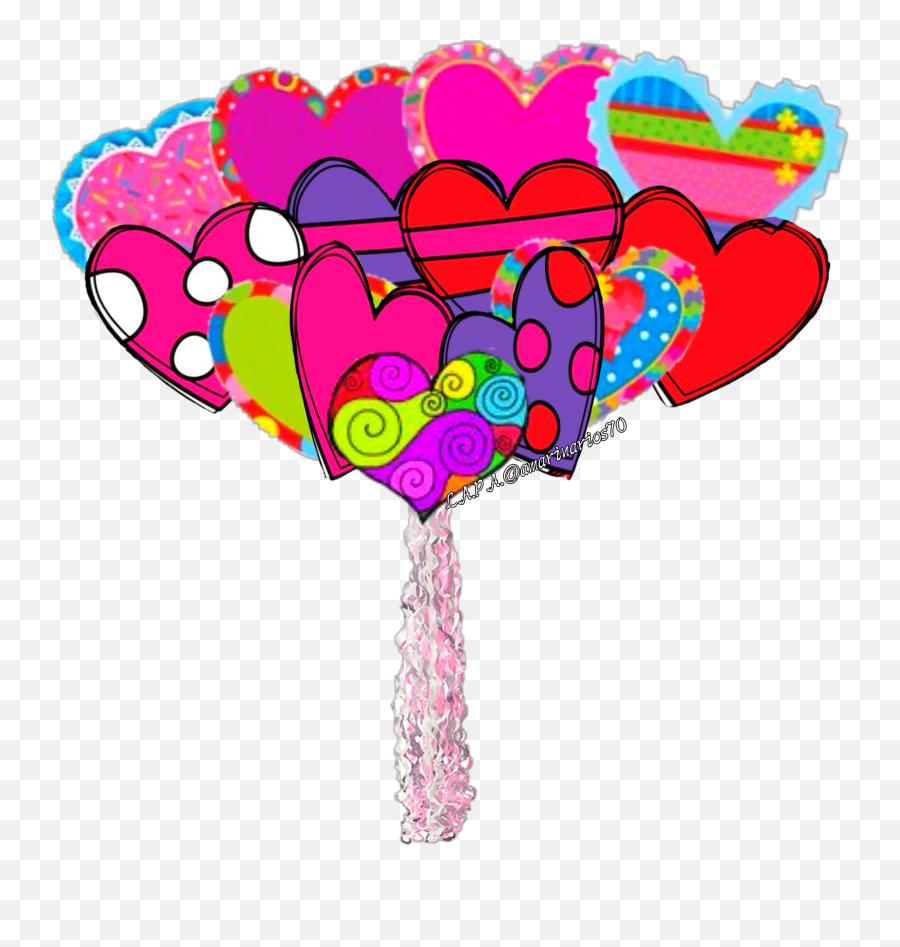 Ballons Picsartchallenge Hearts Dots - Clip Art Emoji,Ballons Emoji