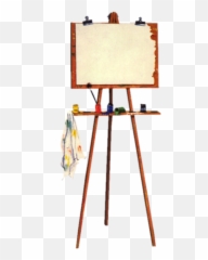 easel painter retro vintage Sticker by Chris - Plywood Emoji