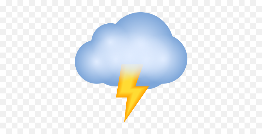 Cloud With Lightning Icon - Illustration Emoji,Thunder Cloud Emoji