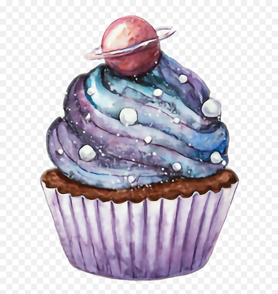 Cupcake Muffin Planet Sticker - Muffin Planet Emoji,Muffin Emoji