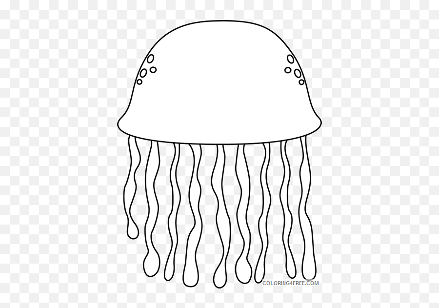 Jellyfish Coloring Pages Jellyfish Image Black Printable - Jelly Fish Black And White Clipart Emoji,Jellyfish Emoji