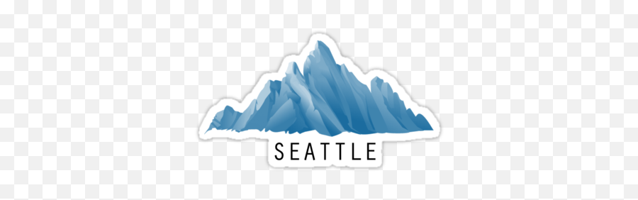 Seattle Sticker - Horizontal Emoji,Iceberg Emoji