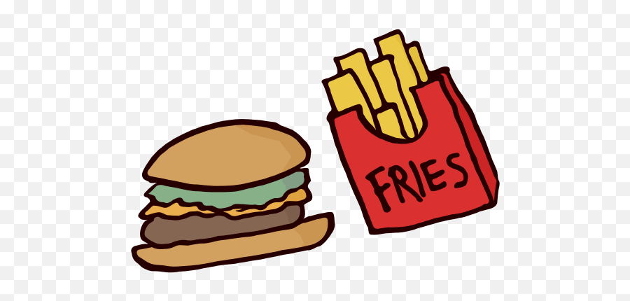 Fast Food Burger And Fries - French Fries Emoji,Hot Pepper Emoji