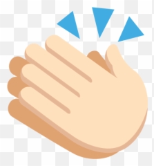 Clapping Hands Sign Light Skin Tone Emoji Emoticon Vector - Vijay Deverakonda