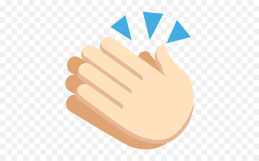 Clapping Hands Sign Light Skin Tone Emoji Emoticon Vector - Vijay Deverakonda Hands,Emoji Hands