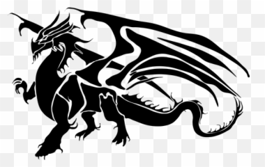 Free Beast Dragon Vectors - Black And White Emoji