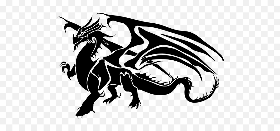 Free Beast Dragon Vectors - Black And White Dragon Emoji,Dragon Head Emoji