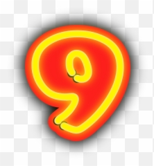 Nine 9 Number Neon Numeral - Number 9 Clipart Emoji,On Cloud Nine Emoji