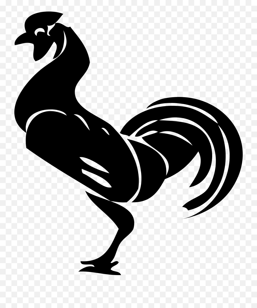 Black Rooster Clipart Kid 4 - Rooster Clip Art Emoji,Rooster Emoji