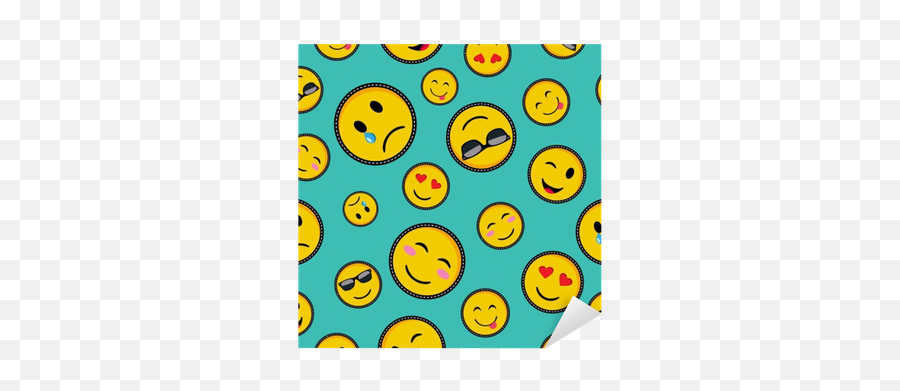 Cute Emoji Designs Seamless Pattern Sticker Pixers We Live To Change - Emoji Backdrop,Dentist Emoji