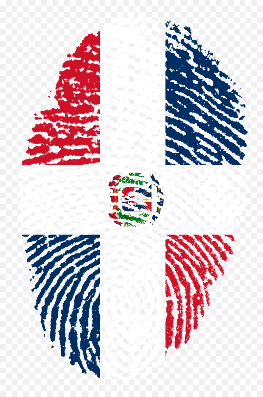 Dominican Republic Flag Fingerprint Country Pride - Dominican Republic Bandera Emoji,Dominican Flag Emoji