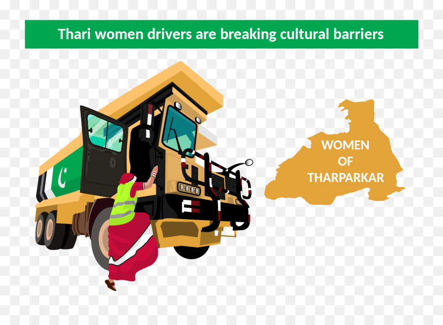 Thari Women Drivers Are Breaking - Bulldozer Emoji,Construction Equipment Emoji