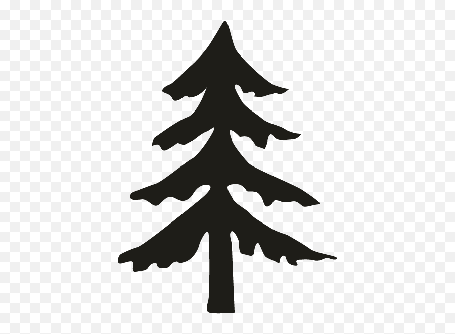 Fir Pine Spruce Christmas Tree - Simple Pine Tree Silhouette Png Emoji,Pine Tree Emoji