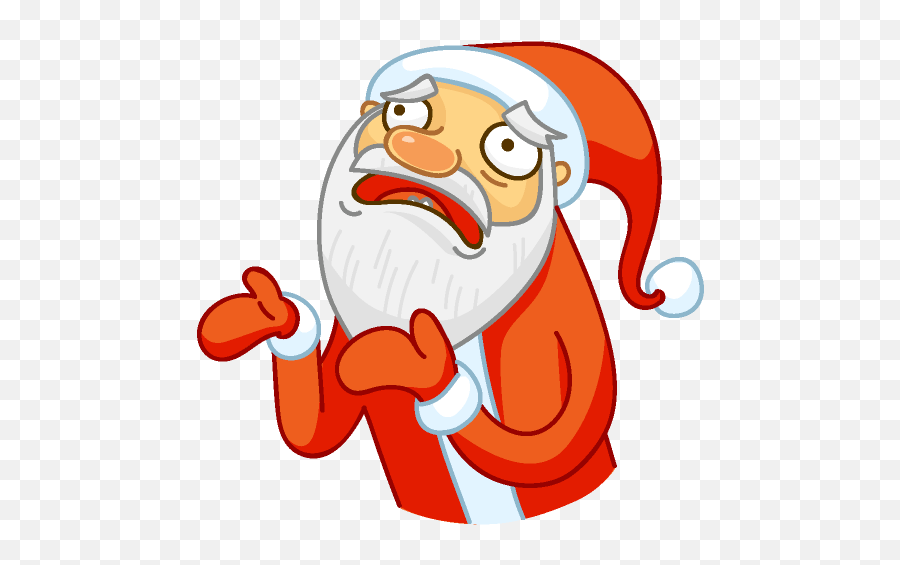 Vk Sticker 30 From Collection Ded Moroz Download For Free - Sad Santa Claus Cartoon Emoji,Ded Emoji
