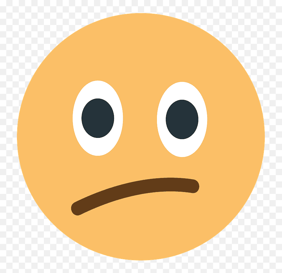 Confused Face Emoji Clipart - Smiley,Slant Emoji