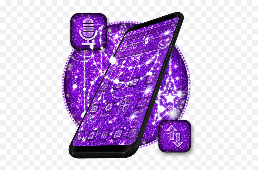 Purple Glitter Moon Theme - Apps On Google Play Free Emoji,Purple Moon Emoji