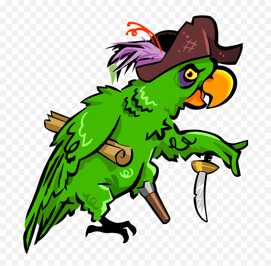 Pirate Parrot Clipart - Pirate Parrot Clip Art Emoji,Parrot Emoji