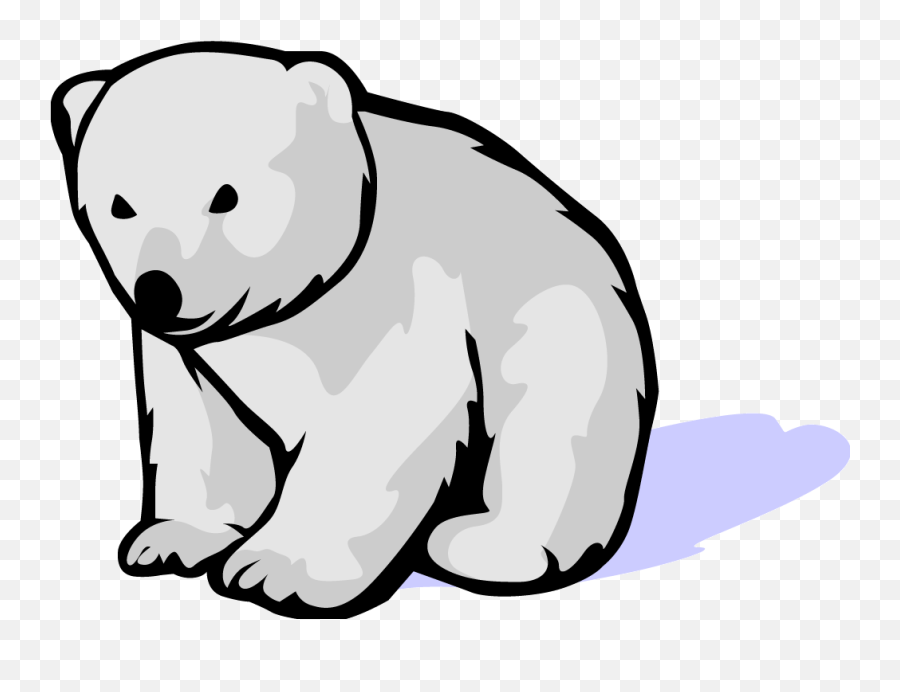 Free Polar Bear Clip Art Download Free - Drawing Baby Polar Bear Emoji,Polar Bear Emoji