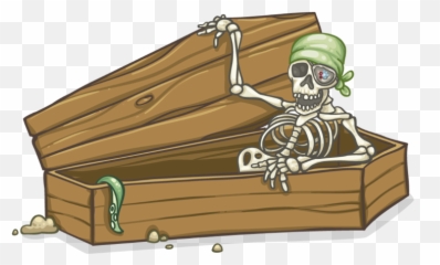 Coffin Skeleton - Cartoon Halloween Coffin Emoji,Coffin Emoji
