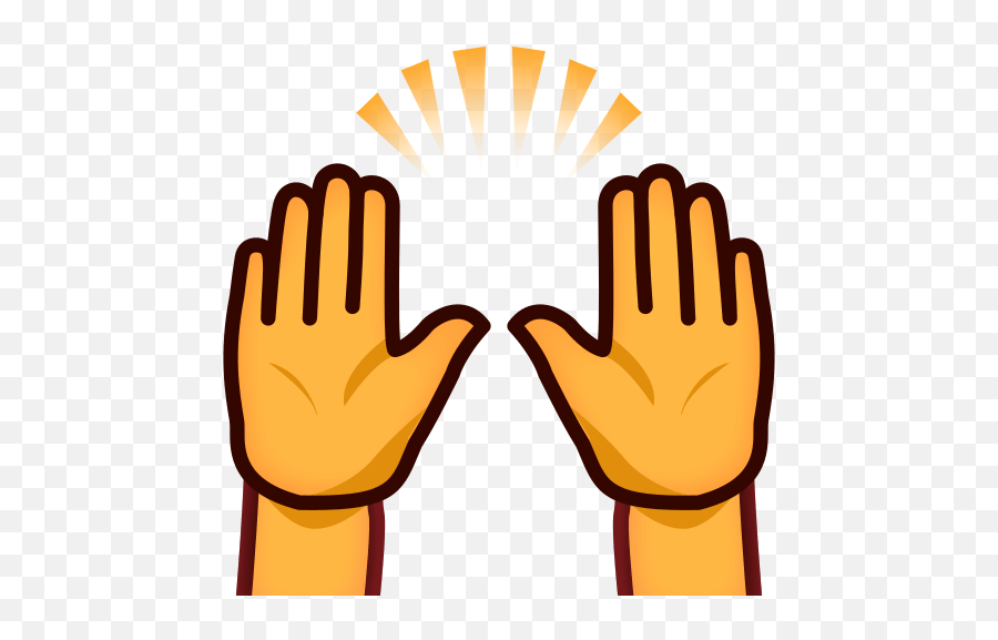 Smile Emoji Clipart - Raising Both Hands,Emoji Hands