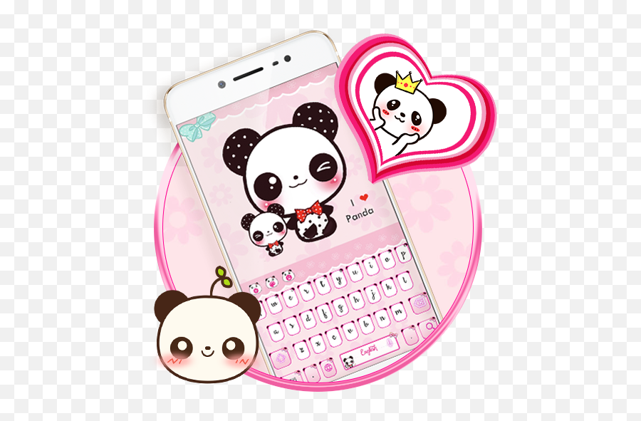 Cute Panda Keyboard Theme - Them Cute Panda Lovely Emoji,Panda Emoji Keyboard