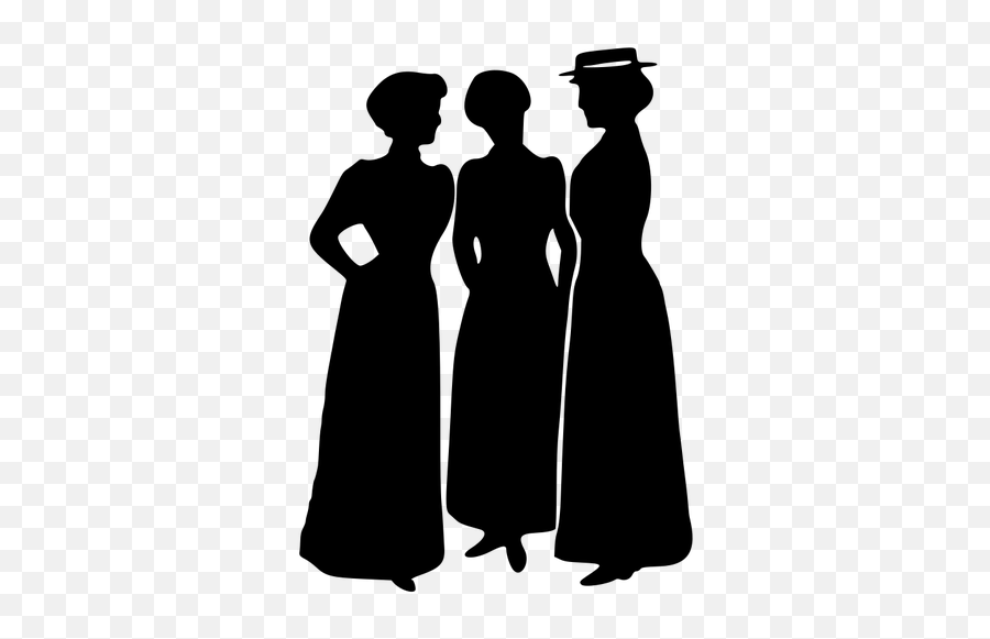 Noble Ladies - Victorian Woman Silhouette Png Emoji,Phone Emoji