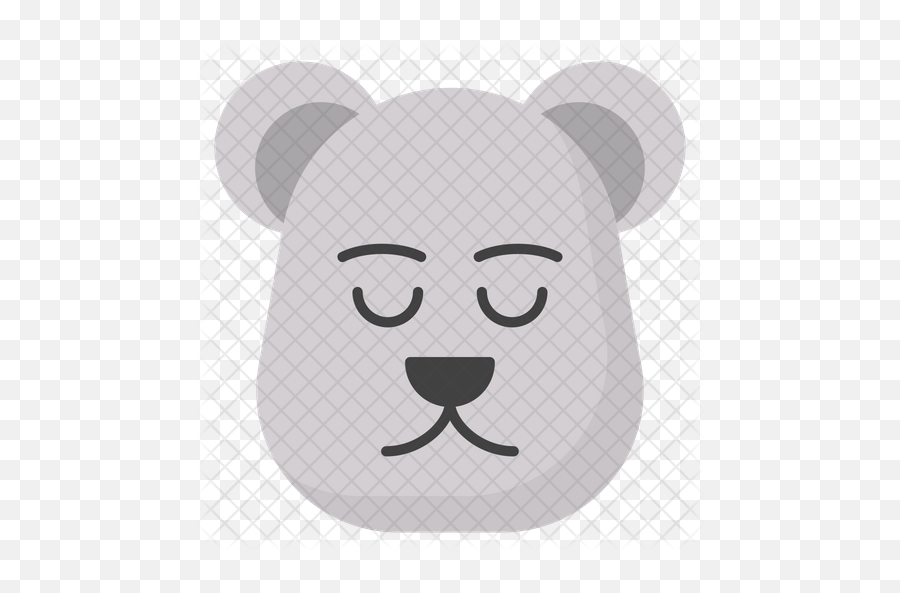 Polar Bear Face Emoji Icon - Cartoon,Polar Bear Emoji