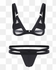 Transparent Bathingsuit Vintage Style - Lingerie Emoji,Emoji Bikini Woman Flag