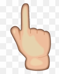 White Up Pointing Backhand Index Emoji - Finger Png