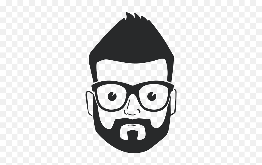 Beard Crest Hair Geek Face - Geek Emoji,Geek Emoticon