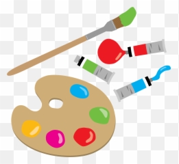 Paint Palette Tubes and Brush clipart Free download Emoji