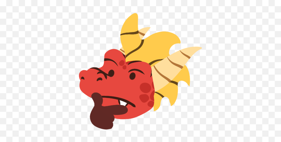 Sorcerer And Ineptune Emojis Thinking - Dragon,Dragon Emoji