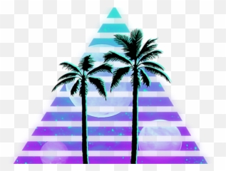 Coconut Clipart Transparent Tumblr - Palm Tree Silhouette Neon Png Emoji