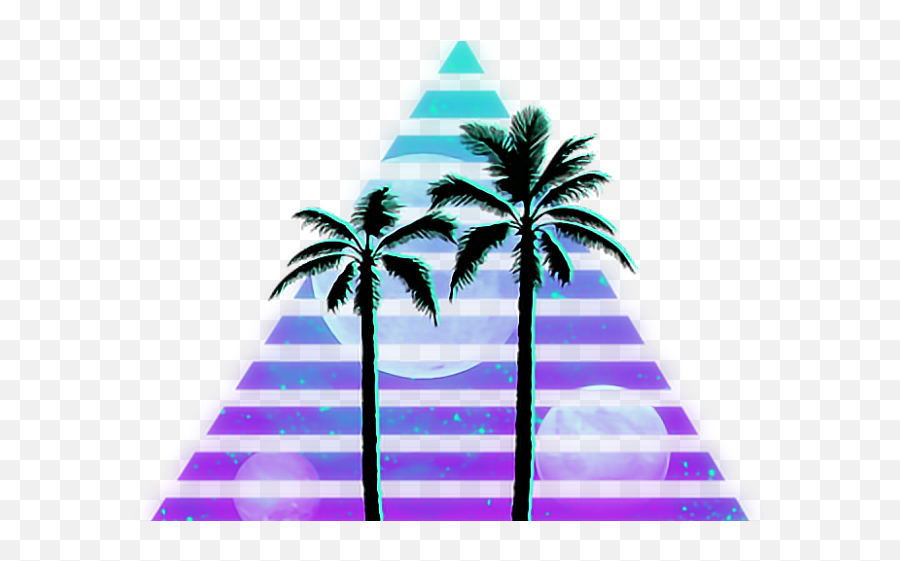 Coconut Clipart Transparent Tumblr - Palm Tree Silhouette Transparent Neon Palm Tree Png Emoji,Palm Tree Emoji