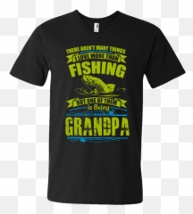 I Love Being A Grandpa More Than Fishing Menu0027s V - Neck T Corona Sprüche Lustig Kurz Emoji,Fishing Emoji