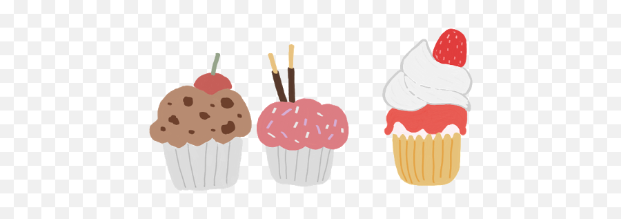 Desain Pamflet Stiker Desain - Baking Cup Emoji,Muffin Emoji